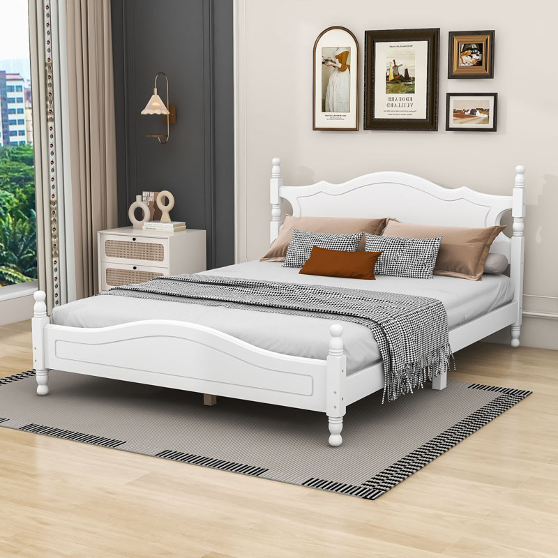 Wayfair white double bed sales